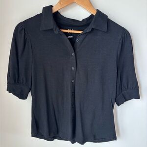 Gap Classic Black Button-Up Women's Top
